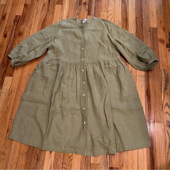Beaton linen willow house dress - greenwatershopping.com